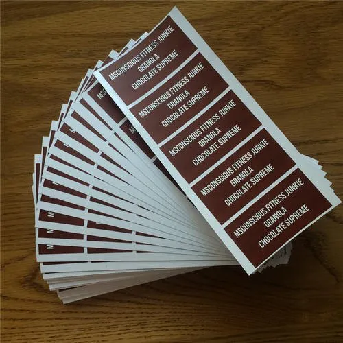 Premium product labels with gumming